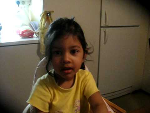 Anusha singing 'Happy Birthday'