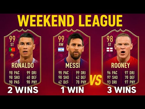 🔥 99 Rated Showdown! Team Ronaldo vs Team Messi vs Team Rooney | FC 25 Ultimate Team Weekend League🔥