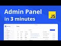 Build Admin Panel For Your App In 3 Minutes Node Js Tutorial