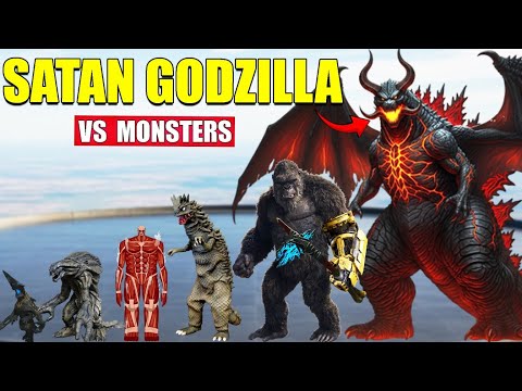 Satan Godzilla vs Giant Monsters | 3D Monster Size Comparison 2025