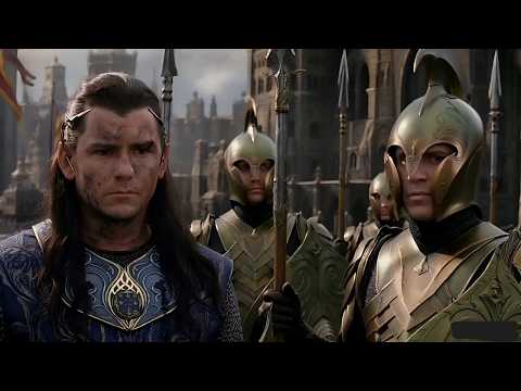 Gil Galad rallies Lindon for war against Mordor #lordoftherings #lotr #thehobbit #film