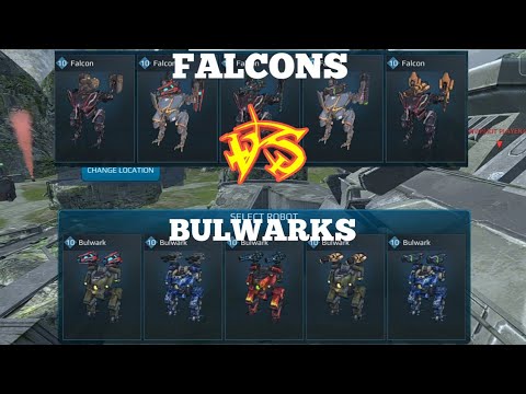 Falcons VS Bulwarks Skirmish Mode In War Robots | #VIP |