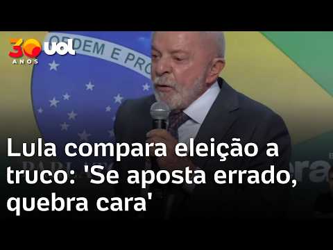Lula compara eleição a truco: ‘Se aposta errado, quebra cara’