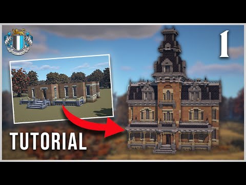 Minecraft : Haunted Second Empire Mansion Tutorial - Part 1