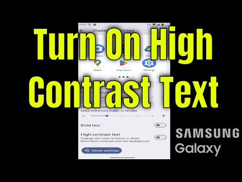 How to Turn On High Contrast Text on SAMSUNG Galaxy [Guide]