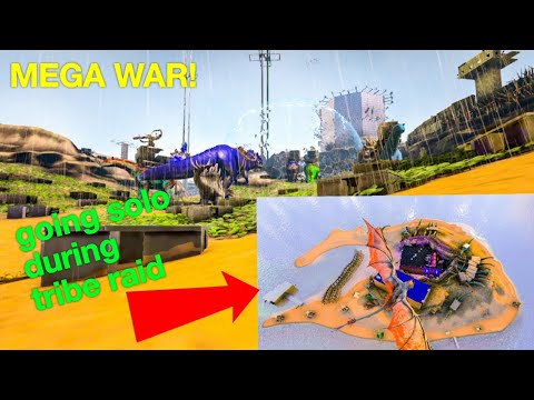 Ark: solo raid while big raid happening next to it!? Ep.5