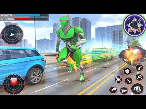 Light Speed Robot Hero - City Rescue Robot Games Superhero Flying Robot