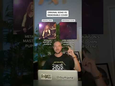 Original Song Vs. Memorable Cover: Stranger Things Eddie Munson & Metallica #shorts #strangerthings