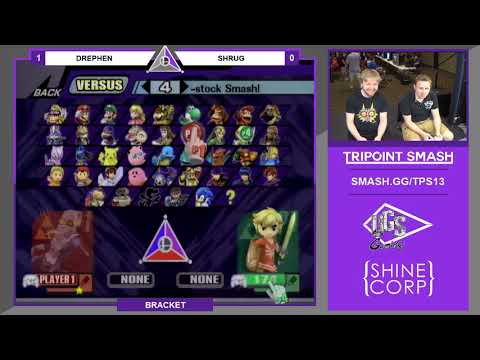 Drephen (Sheik) vs Shrug (T. Link) - Tripoint Smash #13 PM Bracket