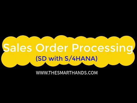 SAP S/4HANA SD Training -  Sales Order Processing | SAP S4 HANA SD Videos