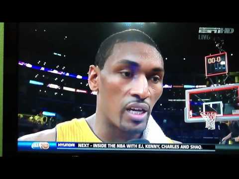 World Peace Reppin His Hood -NBA Play-offs 2012