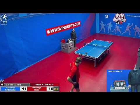 Сидоренко Ярослав 3-1 Гедзь Валентин     Восток 3  WINCUP 22.02.22 Прямая Tрансляция Зал 3