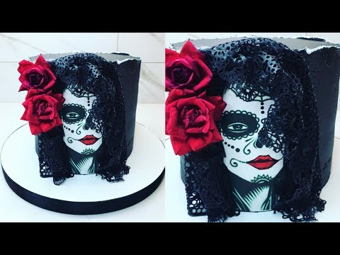 Bolo Dia de los muertos | Tutoriais de decoração de bolo | Doces Sugarella