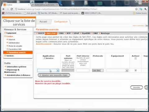 comment ouvrir les ports tcp et udp livebox