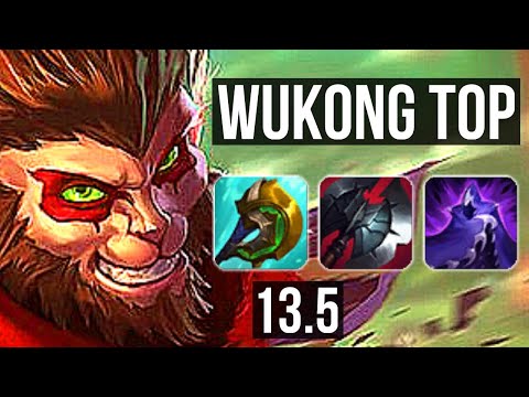 WUKONG vs SHEN (TOP) | 3.7M mastery, 7/2/12, 800+ games | KR Grandmaster | 13.5