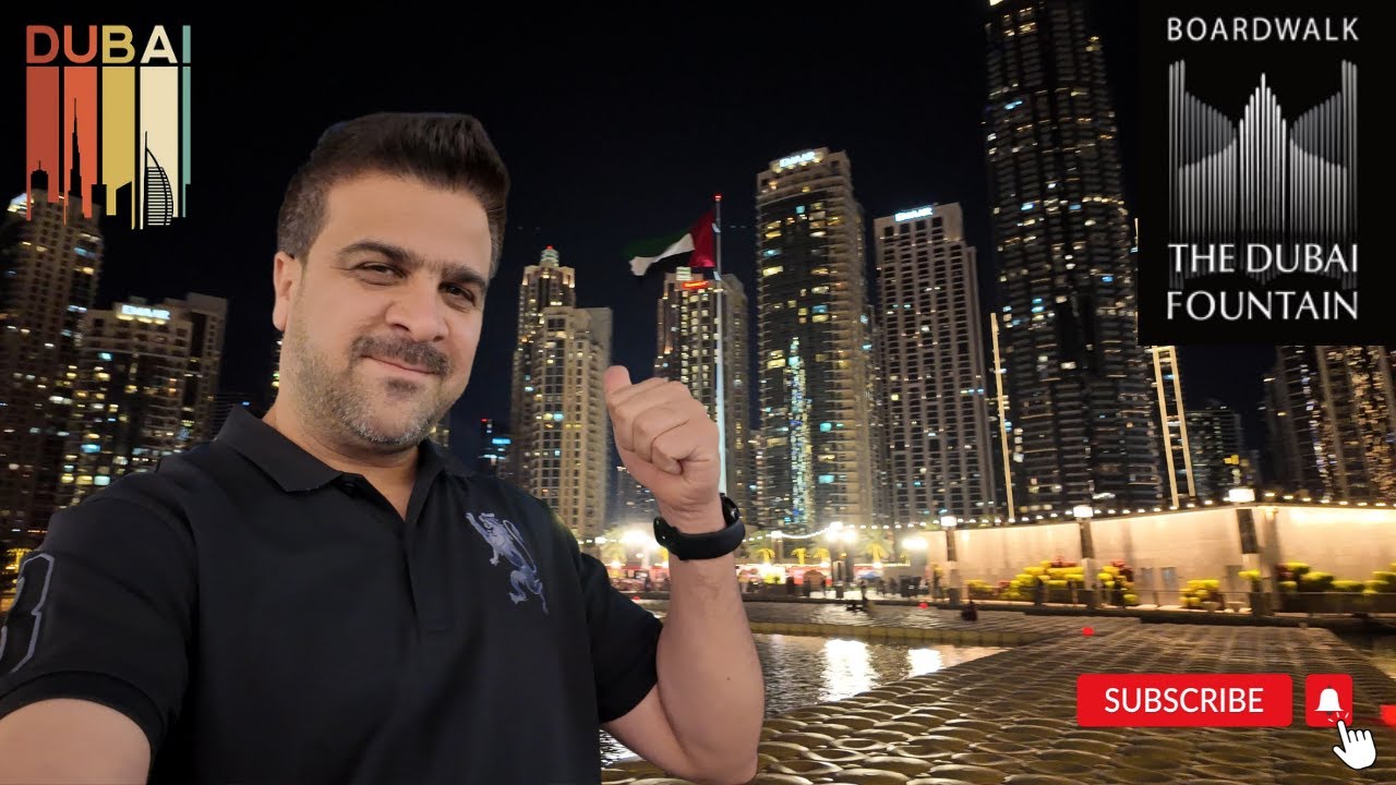 Discover the mesmerizing Dubai Fountain Show as captured by a tourist.