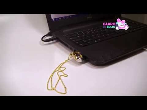 USB PEN DRIVE 4GB COLAR COM STRASS CHINELO DE DEDO
