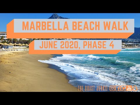 Costa Del Sol : Marbella Beach Walk & Marina, June 2020