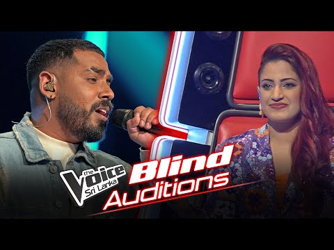 Mihidun Keerthisinghe | Adaraye Geethaya (ආදරයේ ගීතය) | Blind Auditions | The Voice Sri Lanka