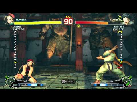 Lynetto [Cammy] vs mok11bk [Makoto] SSF4 Japanese Online Ranked Matches - TRUE HIGH-DEF