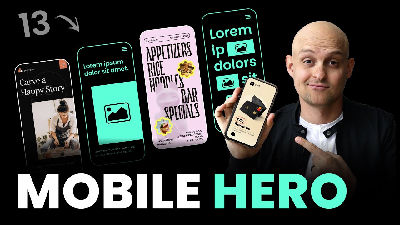 Designing a Mobile HERO Section + 13 Layout Variations