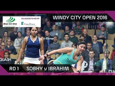 Squash: Sobhy v Ibrahim - Windy City Open 2016 - Women's Rd 1 Highlights