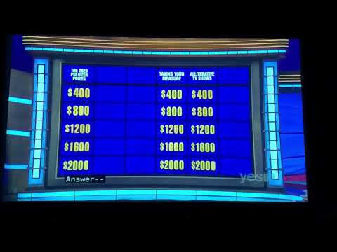 Double Jeopardy, T.J. Tallie Day 2; another Game Show mentioned 😜 - 2nd Daily Double (12/2/20)