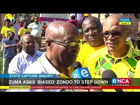 State capture inquiry Zuma calls for Zondo's recusal