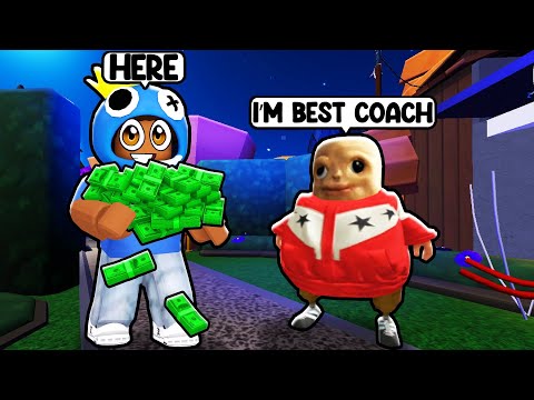 I Paid This COACH in Rainbow Friends to Help Me Win..