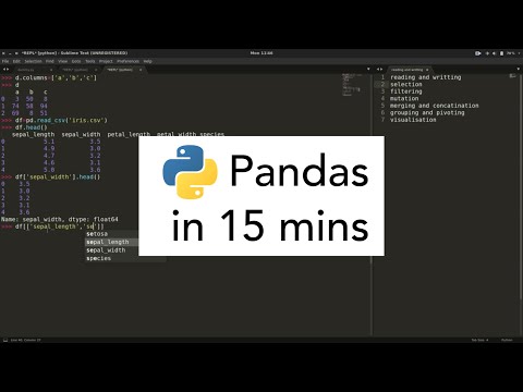 Learn Python Pandas in 15 minutes