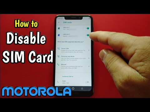 How to Disable SIM Card on Motorola One (XT1941-4)