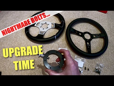 CHANGING a MOMO STEERING WHEEL on a DEFENDER 110- Boss Removal / Upgrade & Removing Damaged Screws