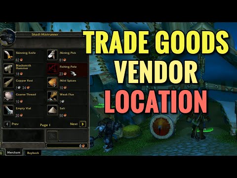 Thunder Bluff Trade Goods Vendor Location - WoW Classic