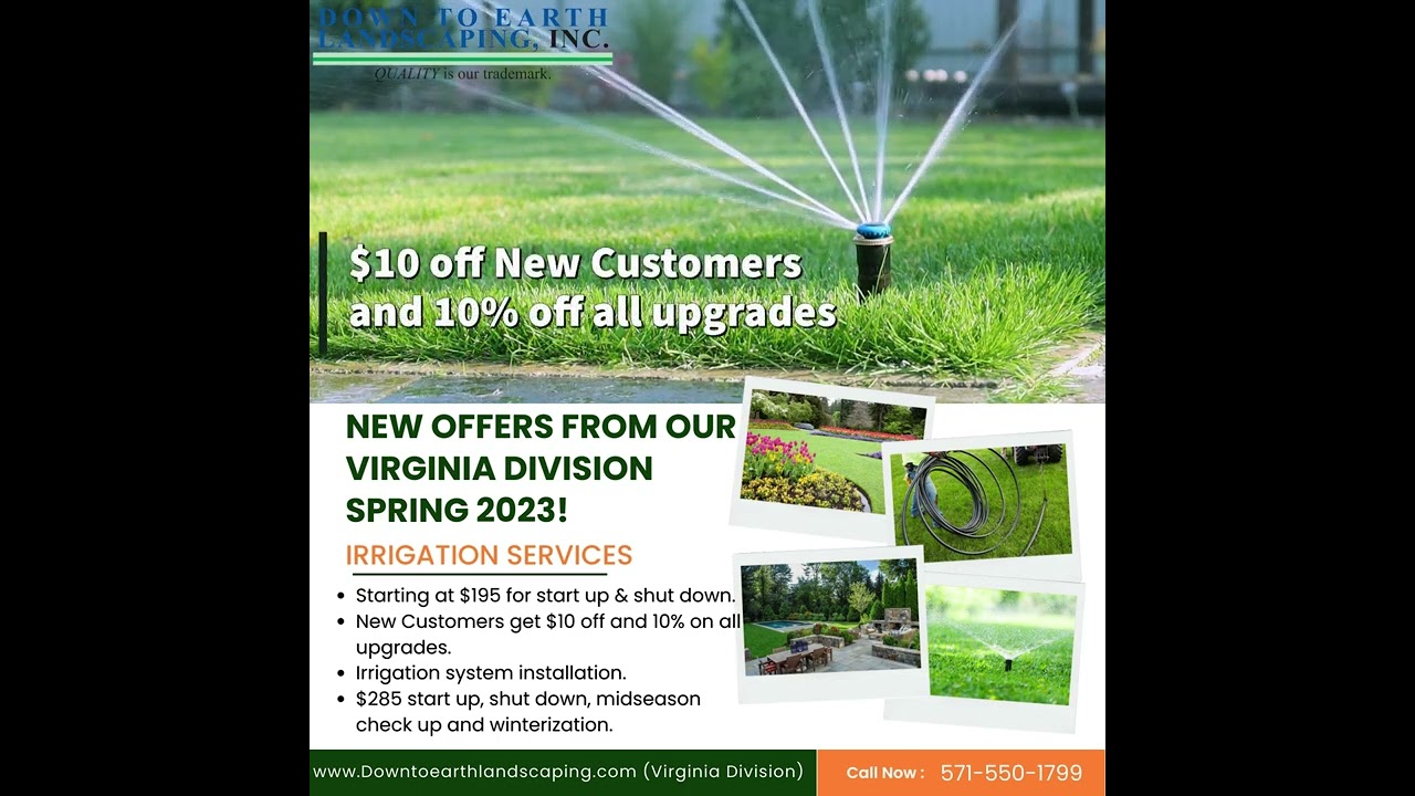 New Offers For Spring 2023 #irrigation #landscaping #landscapedesign #virginia #sprinklersystem