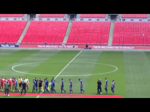 Glossop North End v North Shields. FA Vase Final. May 9th 2015. Wembley Stadium. GNE.