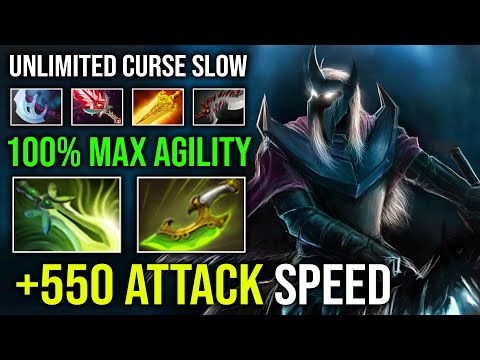 WTF Unlimited Curse Slow 550 Attack Speed Max Agility Swift Blink Butterfly Abaddon Dota 2