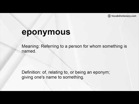 eponymous Meaning
