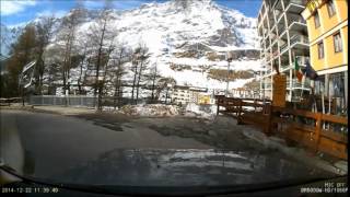 preview picture of video 'A drive around Breuil-Cervinia in December'