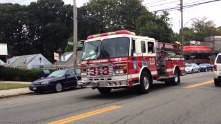 preview picture of video 'YONKERS FIRE DEPARTMENT LADDER 73 & YONKERS FIRE DEPARTMENT ENGINE 313 RESPONDING ON YONKERS AVENUE.'