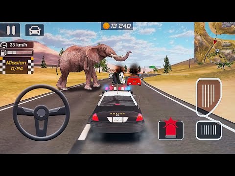 Jugando con Coche Policía en Safari - Juego de Carros | High-Speed Police Chase 🚨 Android Gameplay