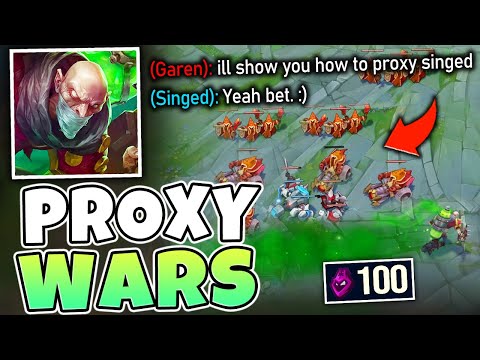 When the enemy garen tries to out proxy my singed... (DOUBLE PROXY TIME)