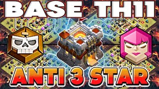 ANTI 3 TOP-5 TH11 BEST WAR BASE + RANK BASE WITH COPY LINKS ||TH11 ANTI EVERYTHING|| TH11  BASE 2026