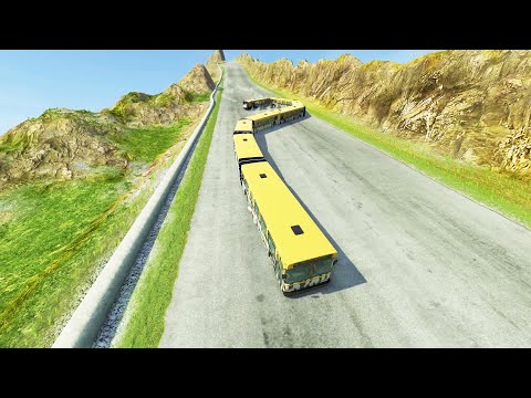 Very Long Articulated Bus Crash – BeamNG.Drive #Shorts