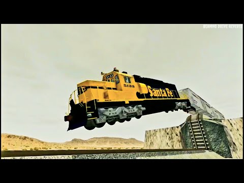 Beamng Trains vs Unfinished Railway Track 🛤 Crashes - BeamNG Drive || Trains vs Incomplete Railway