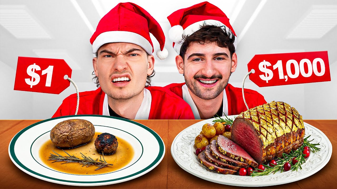 We Tested $1 vs $1000 Christmas Dinner!