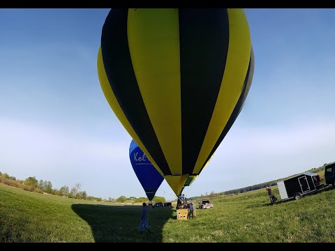 Lot balonem doliną Narwii Podlasie - Ballon flight in Poland in the Narew river valley in Podlacchia