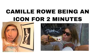 Camille Rowe being an icon for 2 minutes video