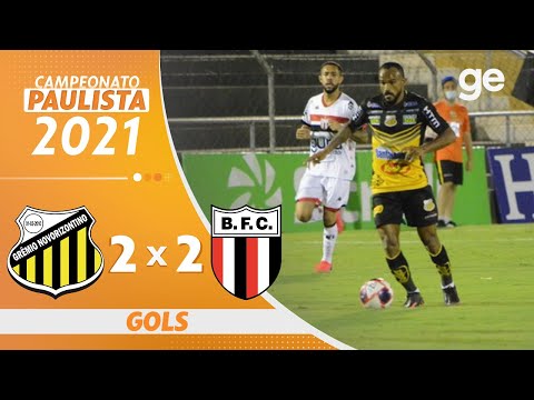 NOVORIZONTINO 2 X 2 BOTAFOGO-SP | GOLS | 11ª RODADA PAULISTA 2021 | ge.globo