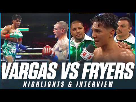 Emiliano Fernando Vargas Overwhelms Opponent For Entire Fight | FIGHT HIGHLIGHTS & INTERVIEW