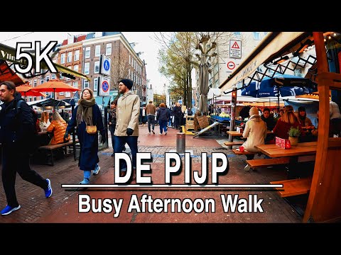 【5k】Amsterdam De Pijp, Netherlands Back To Normal  Walk  | 4k l 60 UHD (ASMR) De Pijp Sounds